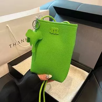 Вертикальная сумка для мобильного телефона, модная и свежая сумка-мессенджер с регулируемым ремнем через плечо, сумка для отдыха розовый