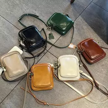 Вертикальная сумка для мобильного телефона из натуральной кожи для женщин, новая мягкая кожаная сумка через плечо, универсальная женская сумка через плечо, мини-женская сумка