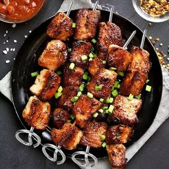 Вертикальные шампуры для барбекю из нержавеющей стали для аэрогриля, набор из 15 шампуров Small