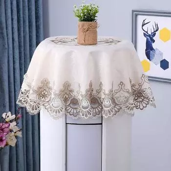 Вертикальный чехол для кондиционера Полотенце Кружевная ткань Пылезащитная ткань Многоцелевая накидка Круглый чехол для бака кондиционера Greemei S151 Circular 90cm diameter