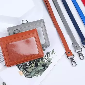 Вертикальный держатель для бейджа с магнитной накладкой, горизонтальный откидной карман для карточек, офисный работник Black Horizontal