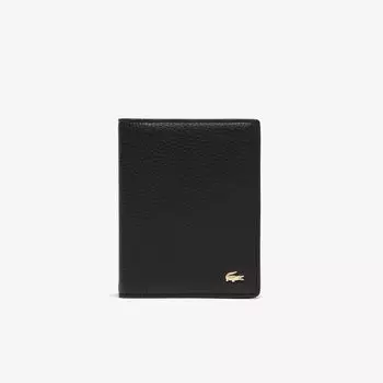 Вертикальный кошелек с внутренней цветовой схемой NF1633KP00000 [Lacoste] [Официальный] двойного сложения чёрный