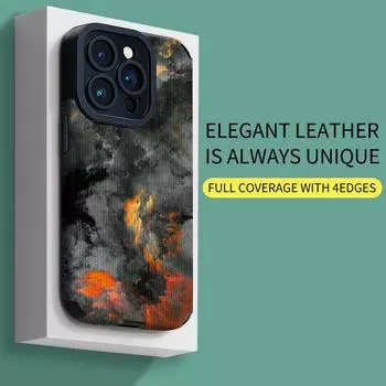 Вертикальный кожаный чехол Мягкий силиконовый чехол для телефона Задняя крышка с объективом камеры Полная защита для iPhone iPhone 15 Pro Max