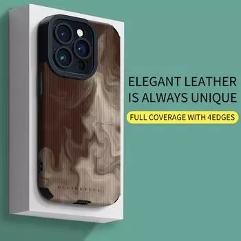 Вертикальный кожаный чехол Мягкий силиконовый чехол для телефона Задняя крышка с объективом камеры Полная защита для iPhone iPhone 15 Pro Max