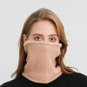 Вертикальный сетчатый плюшевый новый шарф для мужчин и женщин, теплый и мягкий шейный платок, однотонный вязаный утолщенный шарф 25x20cm