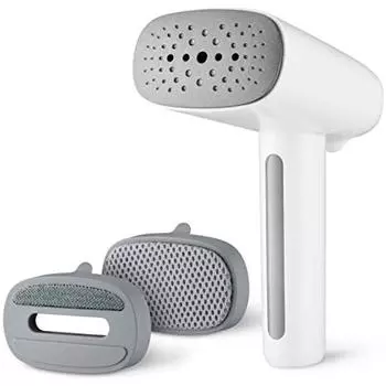 Вертикальный утюг с отпариванием, для путешествий, 800 Вт, бак на 220 мл, устраняет морщины, запах и дезинфицирует, толстая и нежная щетка для салфеток, готовность через 45 с, белый цвет 15x5x5cm