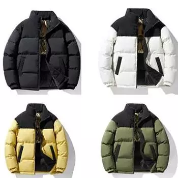 Вертикальный воротник Цветной пуховик Теплый Простой Тренд Классический Теплый Удобный Приятный для кожи Носить Пуховики XXXXL белый