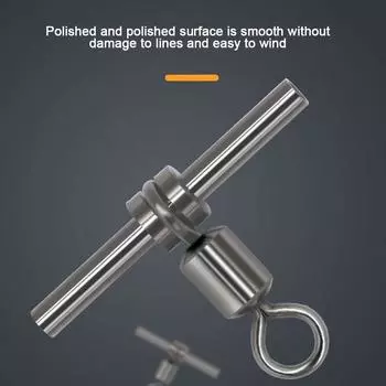 Вертлюги для рыбалки с трубкой-разделителем, латунные головки-втулки, поворотные вертлюги с 3-сторонним соединением 10-0.6mm