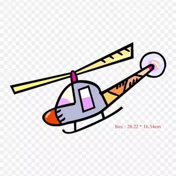 Вертолет с мультяшным трением, термопереносная печать, виниловые нашивки, наклейки для одежды, аппликации «сделай сам», моющиеся нашивки