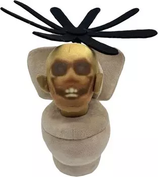 Вертолет Skibidi Toilet 9,8 дюймов Плюшевый Skibidi Toilet Плюшевая кукла Смешная мягкая игрушка Аниме Игра Плюшевая фигурка Игрушки Подарок для фанатов