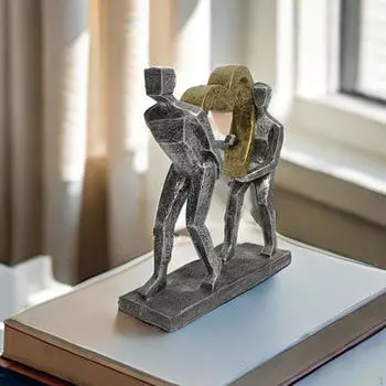 Вес любви Статуя Сердце Украшение Книжный шкаф Центральная часть, Креативный декоративный орнамент для рукоделия