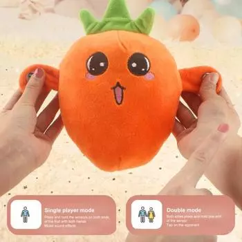 Веселье Счастливое Взаимодействие Удобная на ощупь Плюшевая Фруктовая Кукла Сенсор Метроном Электрическая Маппет-Игрушка Детская Поставка Carrot Set