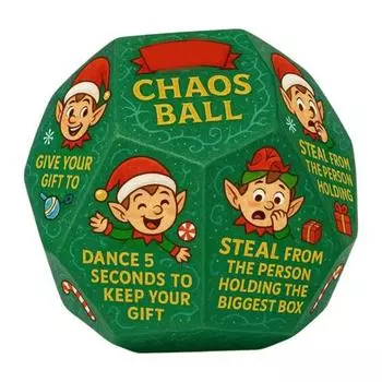 Веселая игра для обмена подарками, игра в кости для обмена подарками, семейная игра, 12 разных сторон, рождественские наполнители для чулка для мужчин, женщин, семьи, друзей, праздник 1pc