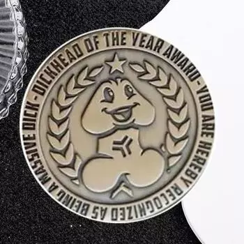 Веселая монета «Dickhead Challenge» с уникальным узором, полированная, изысканное мастерство, забавная официальная монета «Asshole Challenge», подарок на вечеринку A