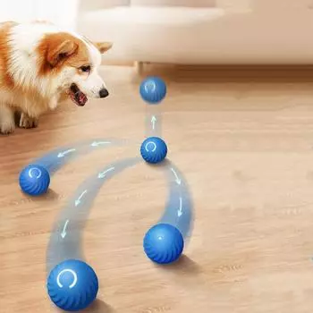 Веселая прочная интерактивная умная игрушка для домашних животных, перезаряжаемая электрическая гравитационная прыгающая полосатая резина для кошек и собак, прыгающий мяч Spare Shell--Orange