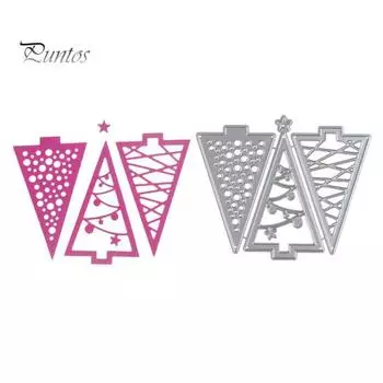 Веселая рождественская елка скрапбукинг своими руками углеродистая сталь вырубные штампы трафарет шаблон серебряный