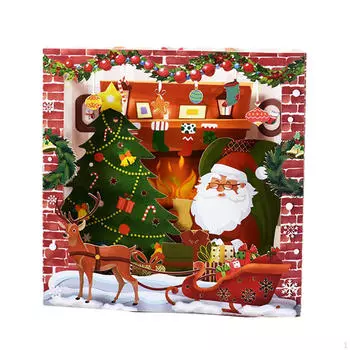 Веселая рождественская открытка праздничное поздравление бумага ручной работы, креативный фестиваль год