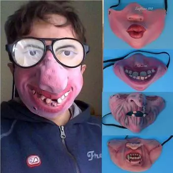 Веселая страшная маска клоуна, латексные маскарадные маски, костюм вампира для косплея для вечеринки, Хэллоуина, Декор C 1