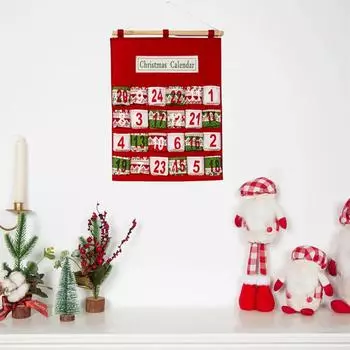 Веселого Рождества Адвент Календарь Традиционное настенное украшение One Size