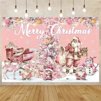 Веселого Рождества Праздничная вечеринка Украшение фон Ткань Санта-Клаус Рождественская елка Гобелен Гостиная комната домашнее украшение 100x75cm