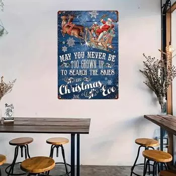 Веселого Рождества Винтаж Праздничный Знак Очаровательный Ретро Декор Стены Для Дома, Бара И Фермерского Дома; Изготовлен из прочного материала; дизайн чёрный