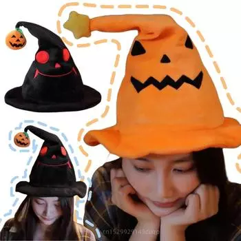 Веселые идеи, мягкая шапка в виде тыквы на Хэллоуин, песня на Хэллоуин, мягкая игрушка в виде шляпы демона, праздничный подарок для мальчиков и девочек, гадость или сладость normal hat