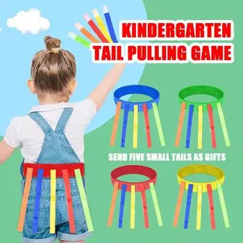 Веселые игры на свежем воздухе, реквизит для ловли хвоста, игрушечный пояс, групповые игры в детском саду, командные игры для родителей и детей, обучение навыкам флуоресцентный желтый