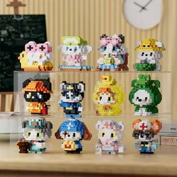 Веселые Мяулендские Мультяшные Милые Куклы Животные Щенки и Кошки Детские Развивающие Строительные Блоки Игрушки Досуг Подарки Для Снятия Стресса No box