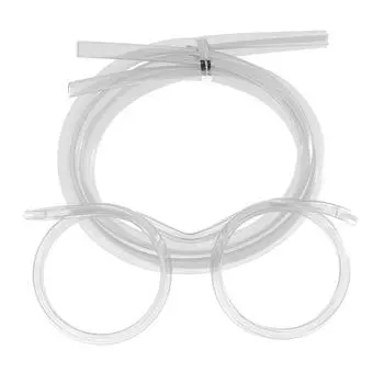 Веселые очки с соломенной крышкой для питья, очки с соломенной крышкой для детской вечеринки (белый)