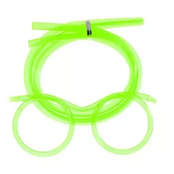 Веселые очки с соломенной крышкой для питья, очки с соломенной крышкой для детской вечеринки (зеленый)