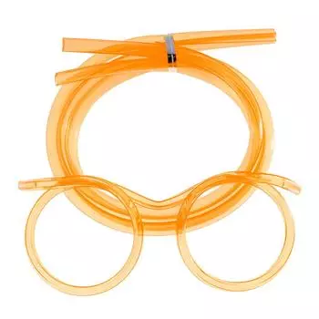 Веселые очки с соломенной крышкой для питья, очки с соломенной крышкой для детской вечеринки (оранжевый)