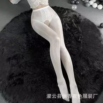 Веселые открытые чулки сексуальный комбинезон открытый промежность соблазн Веселые нижнее белье носки маслянистые прозрачные [Do not open file]