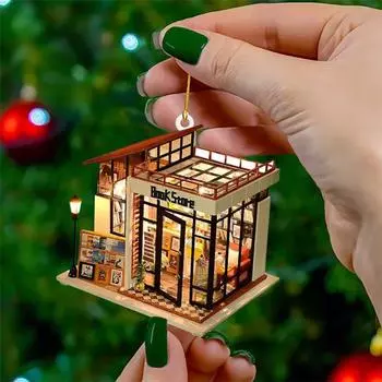 Веселые рождественские автомобильные подвески Navidad деревянные расписные автомобильные рождественские елочные подвесные украшения для дома 2024 Новый год детский подарок