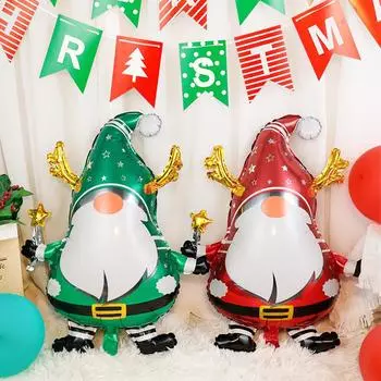 Веселые рождественские фольгированные шары Navidad 2024 украшения для дома Noel Decor Рождественский шар Пряничный человечек Рождественские принадлежности для вечеринок as picture show