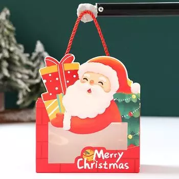 Веселые рождественские мультяшные коробки для сладостей, печенья, выпечки, яблок, бумажная переносная коробка, подарочные коробки для печенья, Новый год 2025 as picture