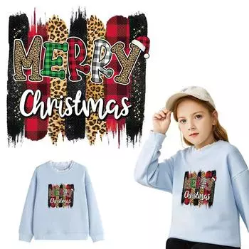 Веселые рождественские термонакладки для одежды, художественные ремесла, гладильные принадлежности, аксессуары «сделай сам», термоклеевые нашивки с утюгом, Рождественский подарок