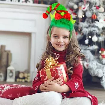 Веселые рождественские украшения для дома Рождественская елка Головная повязка Аксессуары для волос Рождественский новогодний декор A4