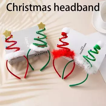 Веселые рождественские украшения для дома Рождественская елка Головная повязка Аксессуары для волос Рождественский новогодний декор A3