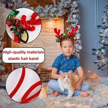Веселые рождественские украшения для дома Рождественская повязка на голову Аксессуары для волос Рождественский декор