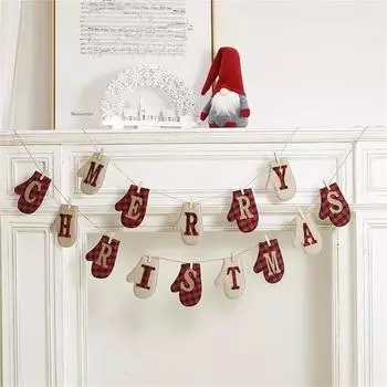 Веселые рождественские украшения, сцены поднятия рождественских флагов, настенные флаги, небольшие украшения, подвесные флаги One Size