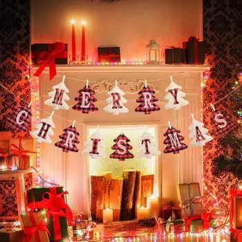 Веселые рождественские украшения, сцены поднятия рождественских флагов, настенные флаги, небольшие украшения, подвесные флаги One Size