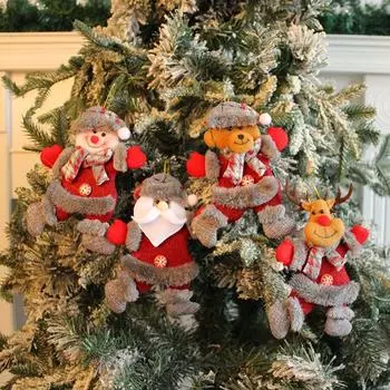 Веселые рождественские украшения, сделай сам, Рождественский подарок, Санта-Клаус, снеговик, елка, подвеска, кукла, украшение для дома, Ноэль Натал, с Новым годом Santa Claus