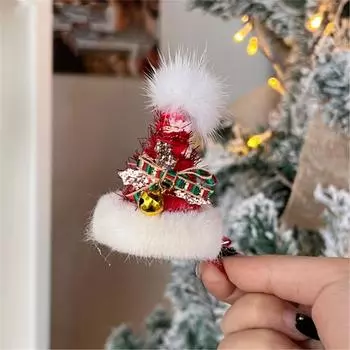 Веселые рождественские заколки для волос, блестящие блестки, рождественские шапки, заколки со снежинками, Санта, рождественские аксессуары для волос для рождественских праздничных вечеринок One Size