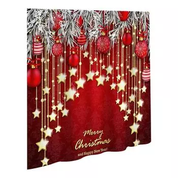 Веселые рождественские занавески для душа для ванной комнаты, Красный грузовик и гномы и снеговик зимняя водонепроницаемая тканевая занавеска для душа, занавеска для душа для домашней ванной комнаты One Size