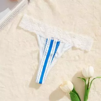 Веселые трусики для взрослых, сексуальные полосатые трусики для веселья, цельные S