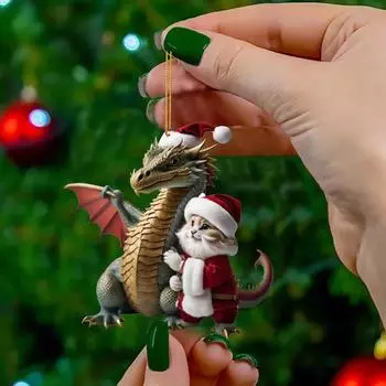 Веселый акриловый мультяшный динозавр, украшение для автомобиля, для красочных праздников, Рождества StyleA