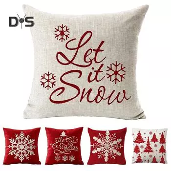Веселый принт снежинки наволочка на диван кровать автомобиль декор