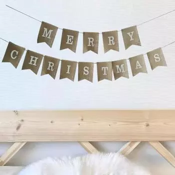 Веселый рождественский баннер Веселый рождественский баннер Винтажный рождественский декоративный знак для каминной полки - баннер для украшения вечеринки