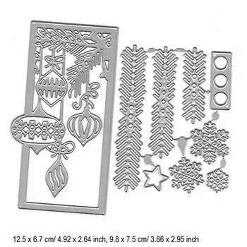 Веселый Рождественский фонарь, вырубные штампы, металлический трафарет, сделай сам, скрапбукинг, альбом, тиснение бумажной карты, ремесло, высечка, снежинка