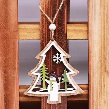 Веселый рождественский колокольчик, рождественские украшения для домашнего гнома, деревянный кулон, украшение, подарок на Рождество, с Новым годом, пятиконечная звезда, кулон, уникальный Bell Old Man